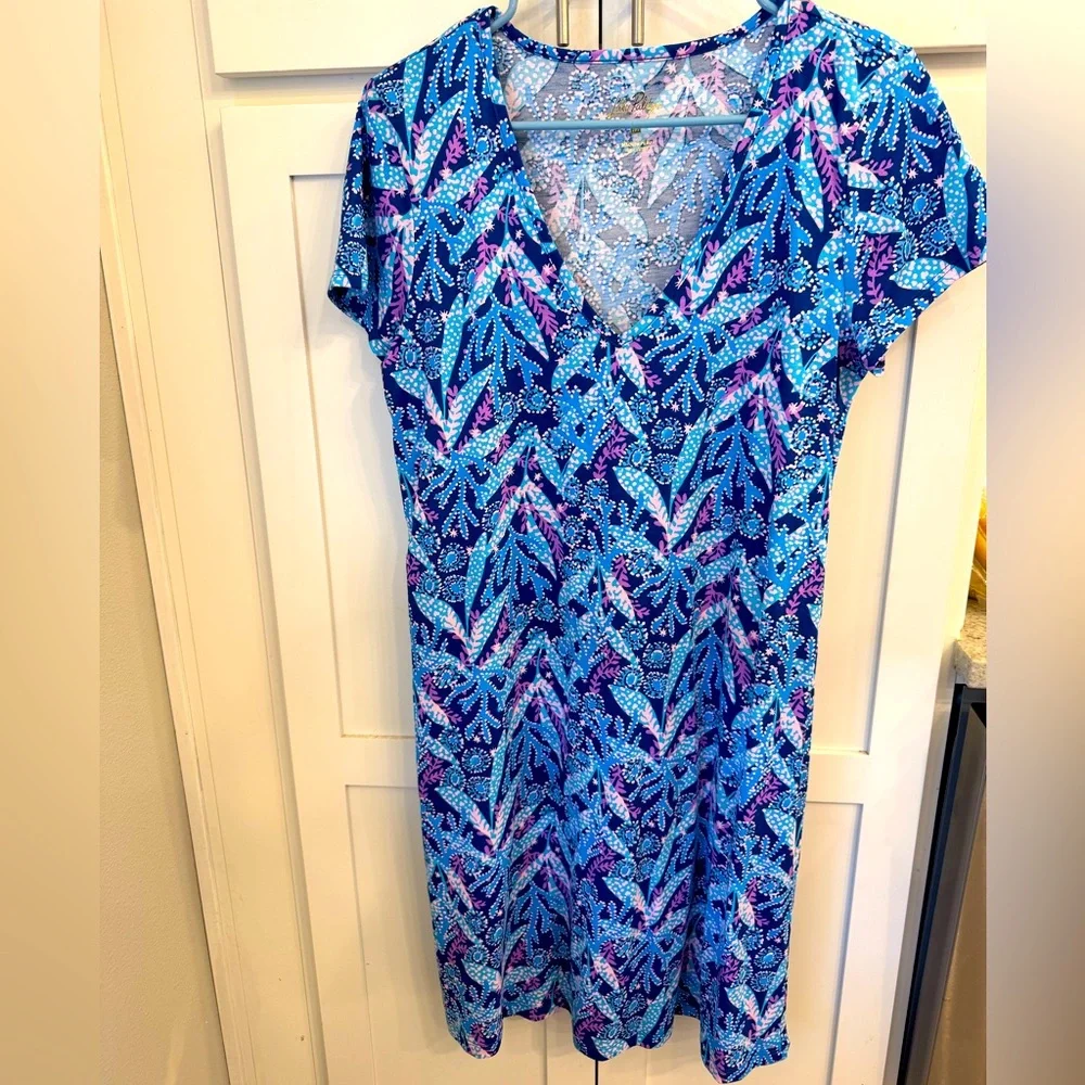 Lilly Pulitzer M Etta Dress Barton Blue Stargazing New with Tags